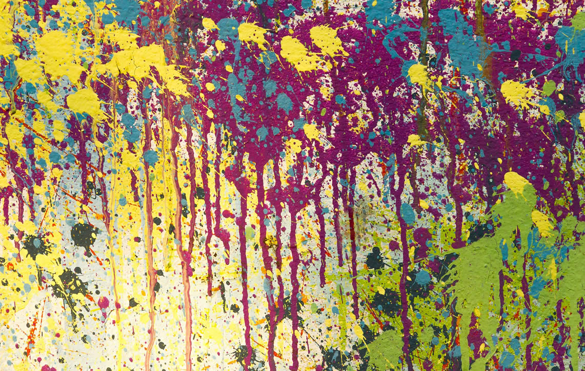 Action painting arte o vernice colata - foto